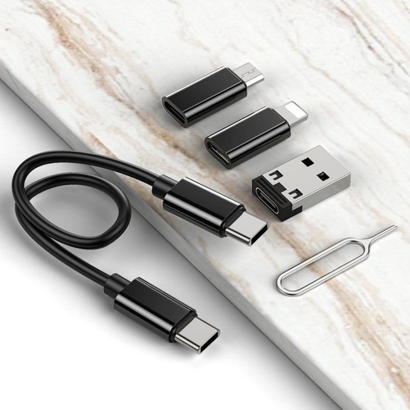 Multifunctional USB Charging Cable with Multiple Connectors