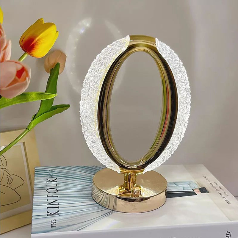 Star and Moon Metal Table Lamp with USB Charging
