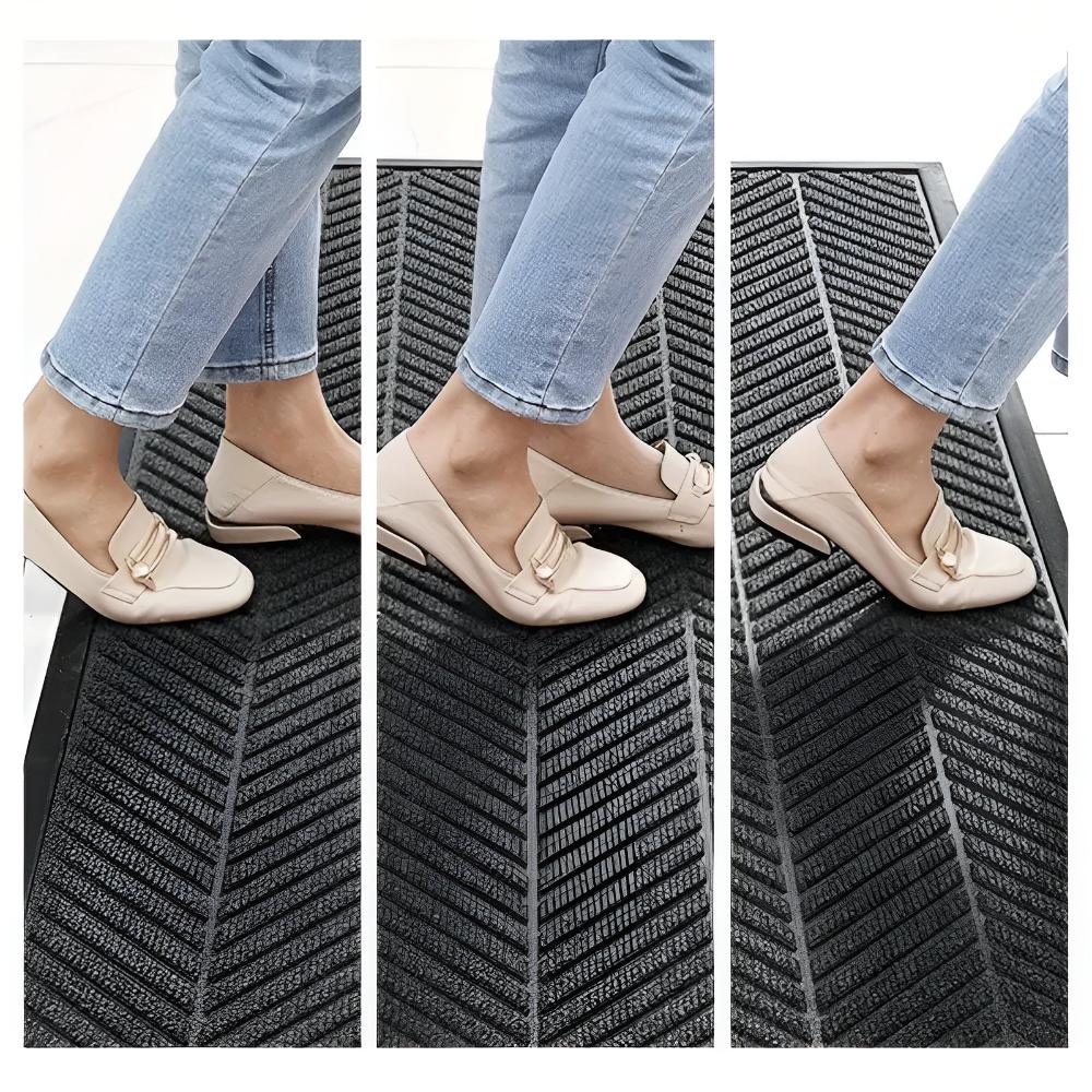Chevron Textured Non-Slip Door Mat