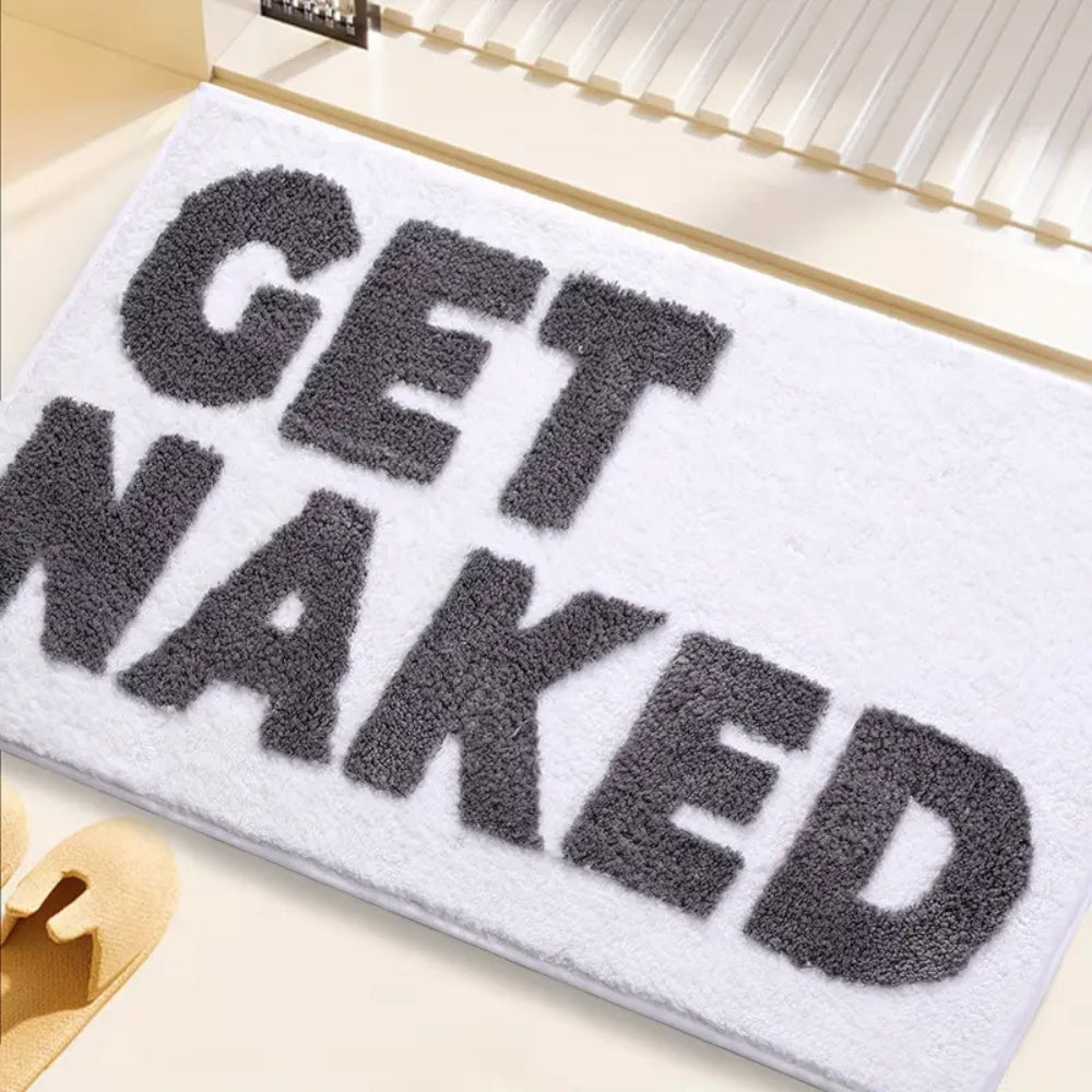 Funny Non-Slip Bathroom Mat - Get Naked Design