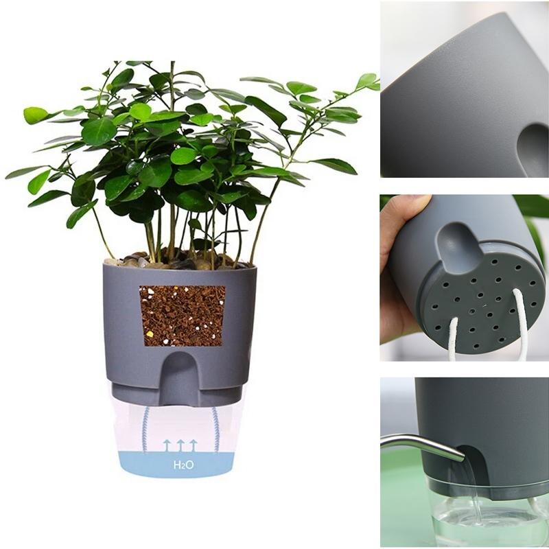 Self-Watering Eco-Friendly Flower Pot with Cotton Wick