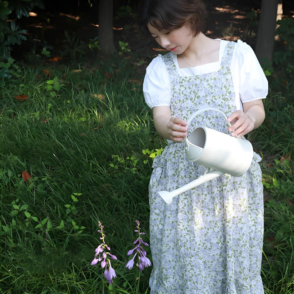 Summer-Ready Pure Cotton Apron with Pockets