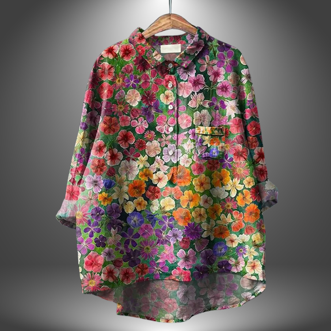 Karmina - Printed Petal Blouse