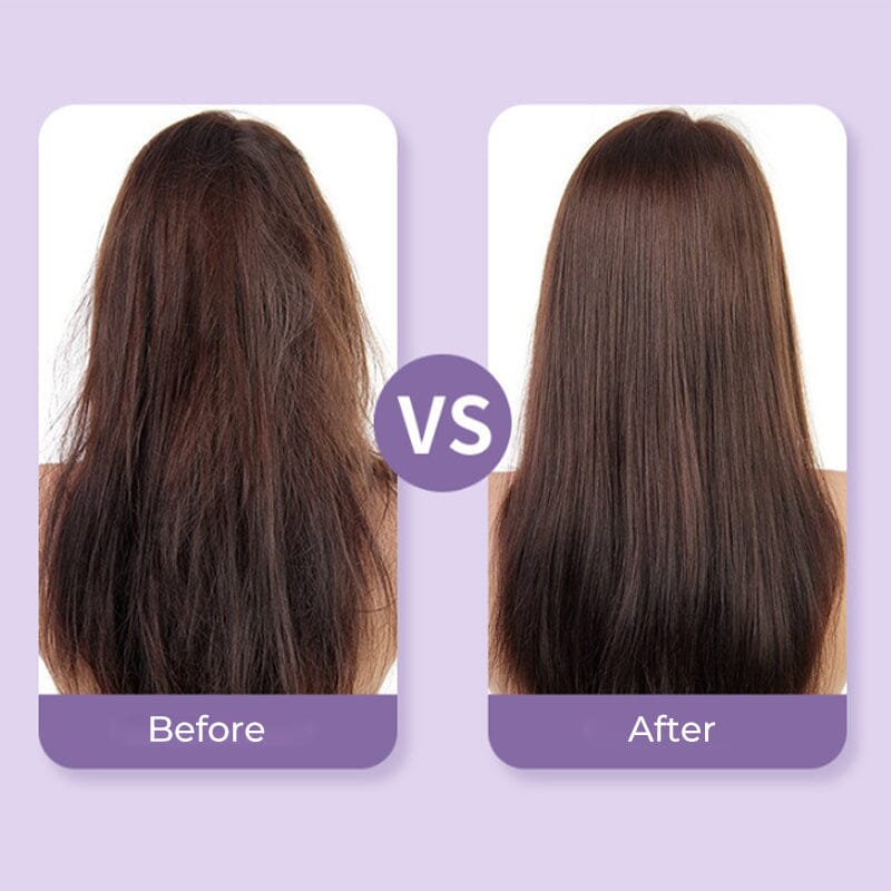 Mini Rechargeable Hair Straightener with Built-in Comb