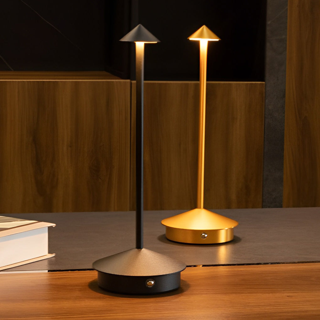 Rechargeable Dimmable USB Table Lamp - Modern Aluminum Design