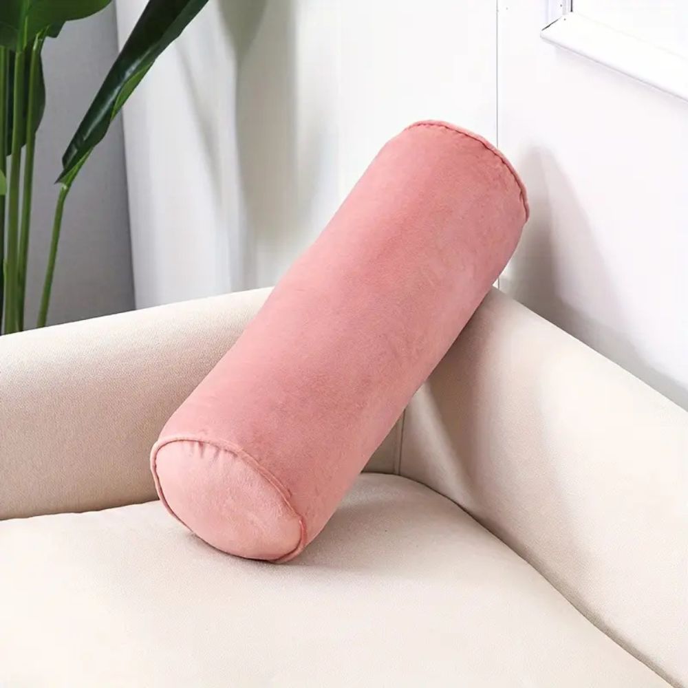 Plush Velvet Ergonomic Bolster Cushion