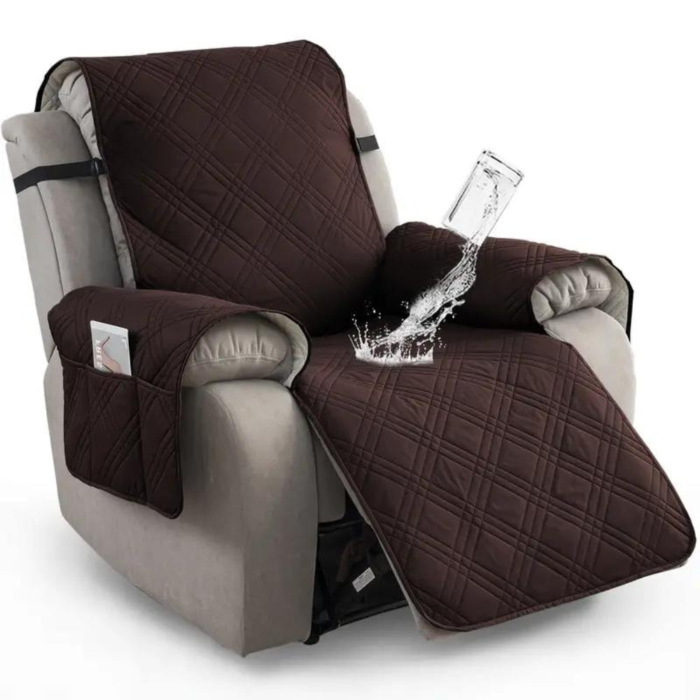 Premium Waterproof Non-Slip Recliner Slipcover with Side Pocket