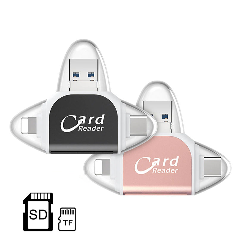 USB C 4 in 1 Memory Card Reader for SD and Micro SD