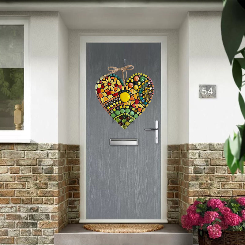 Handcrafted Mosaic Heart Garden Decoration