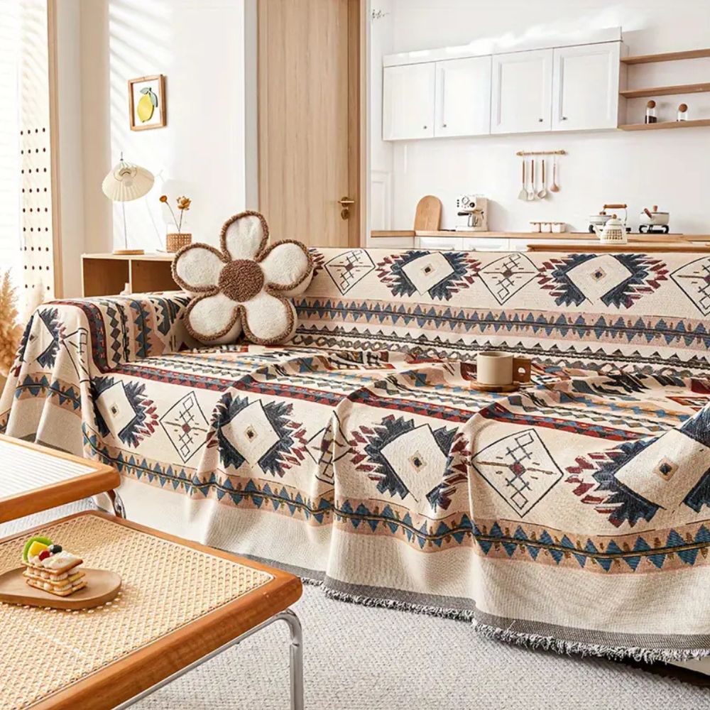 Tribal Weave Chenille Sofa Cover