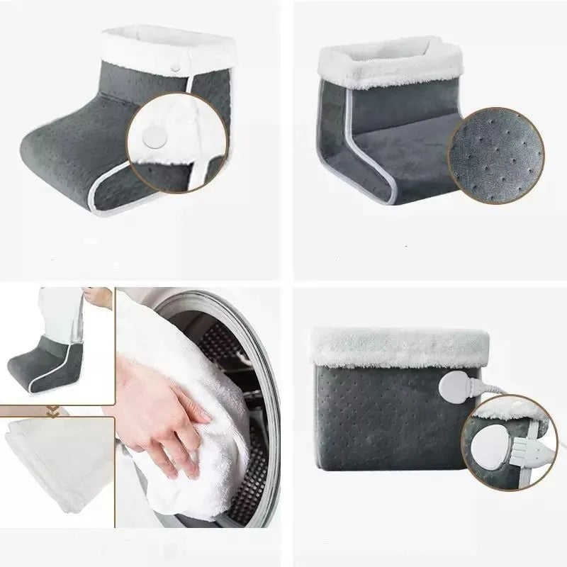 Electric Foot Warmer with Adjustable Heat and Plush Fabric