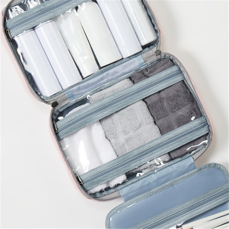 Compact Travel Cosmetic Organizer with 4 Compartments