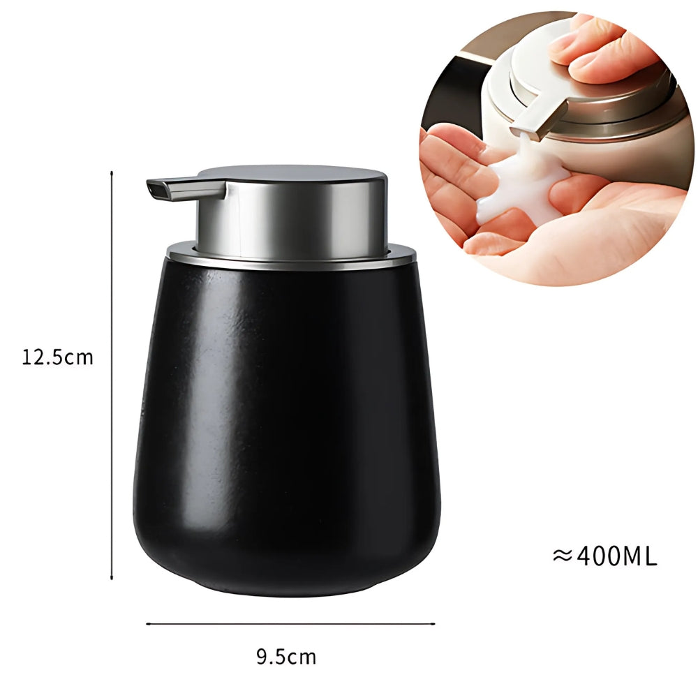 Ceramic Minimalist Touch Dispenser with Press Pump