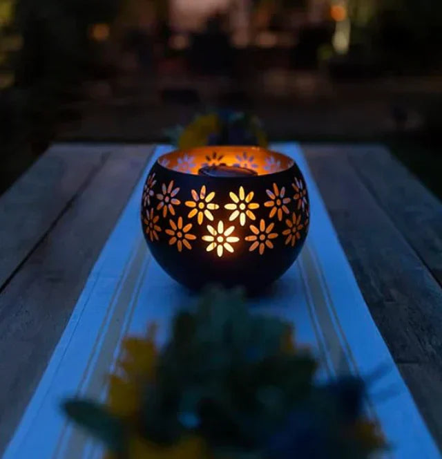 Floral Design LED Candle Lamp for Warm Ambiance