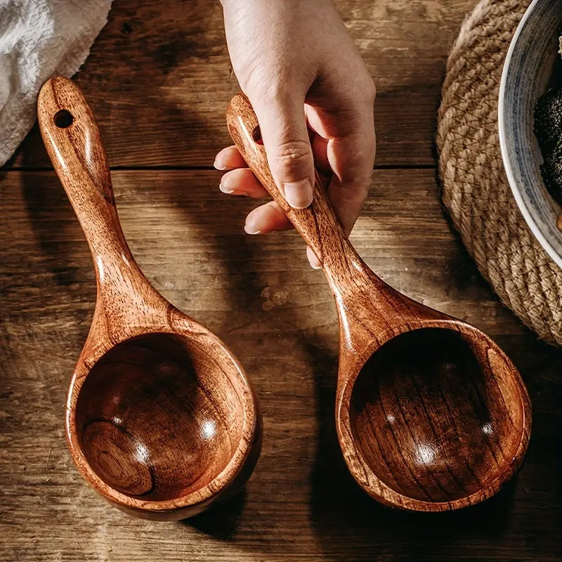 Large Phoebe Wood Multi-Purpose Scoop with Hanging Hole
