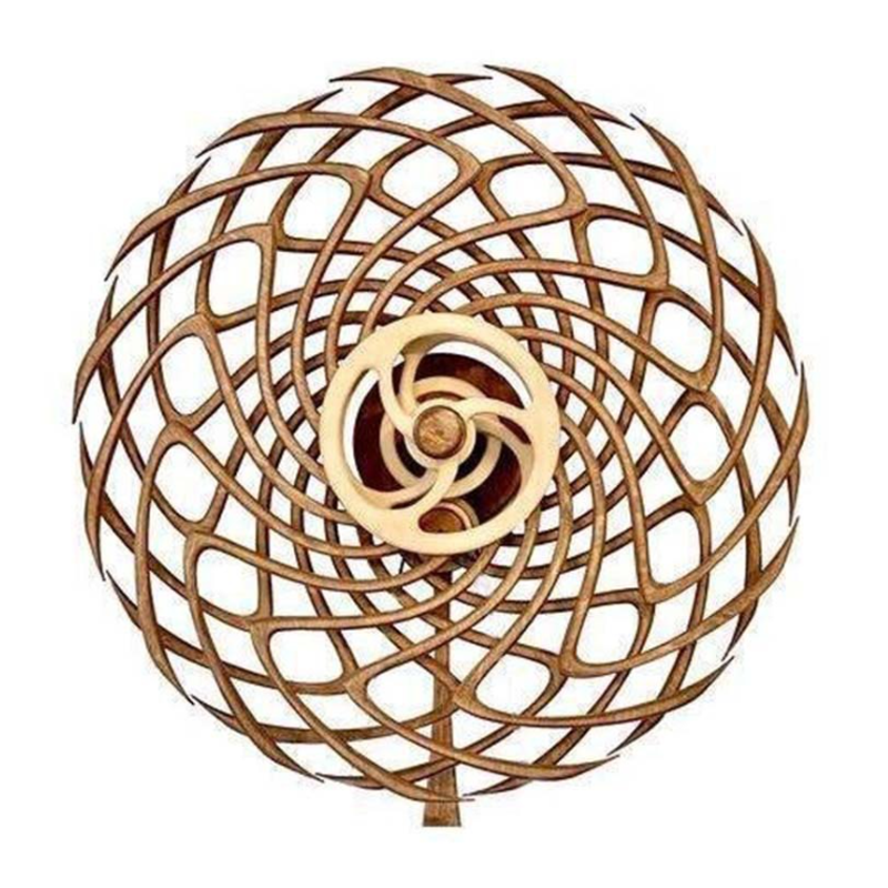 Handmade Kinetic Wooden Sculpture - Boomerang or Vice Versa Design