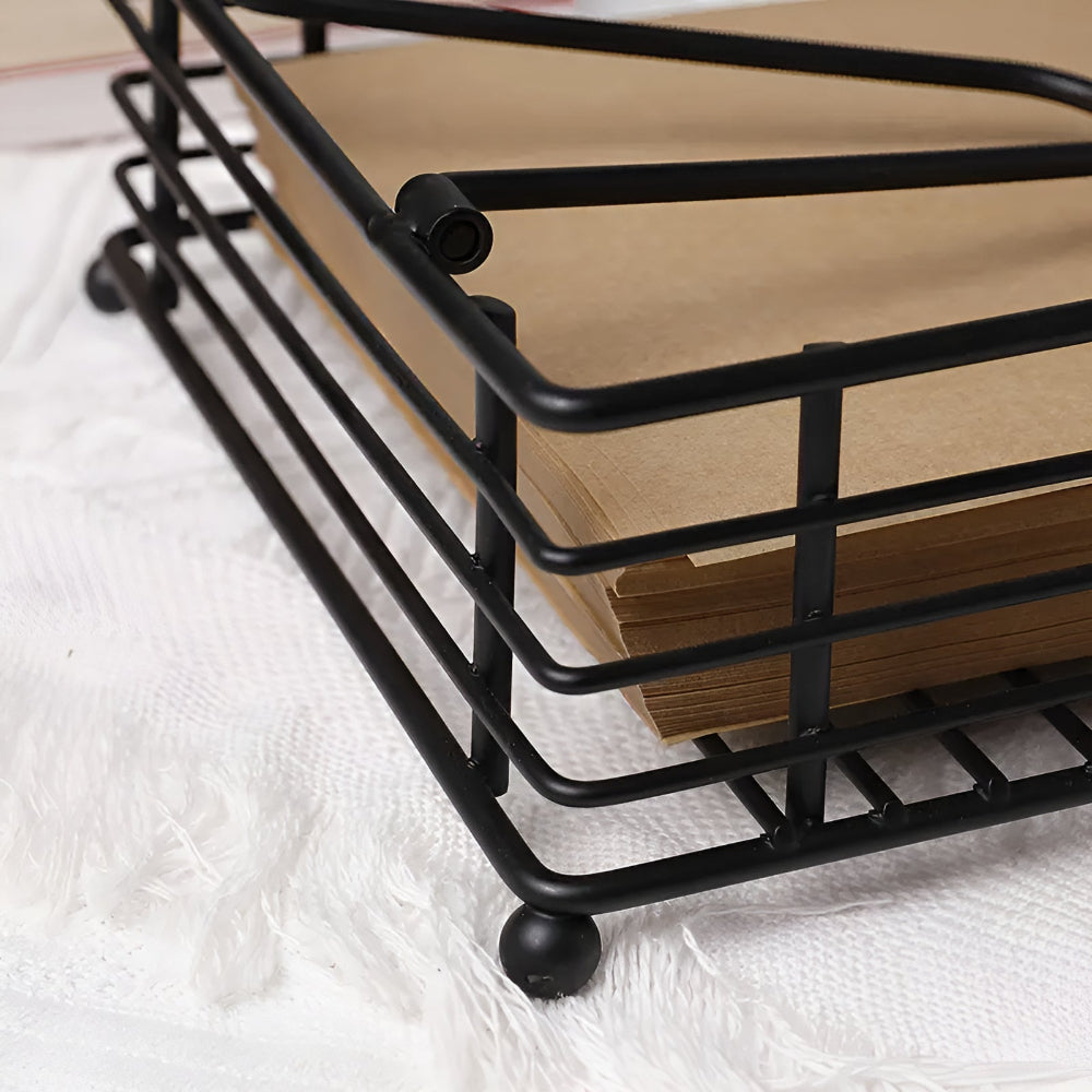 Modern Iron Napkin Holder for Stylish Tabletop Organization