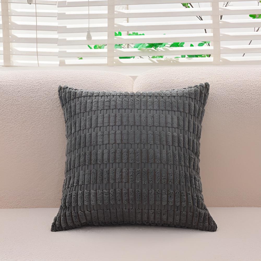 Plush Ridged Polyester Cushion Covers