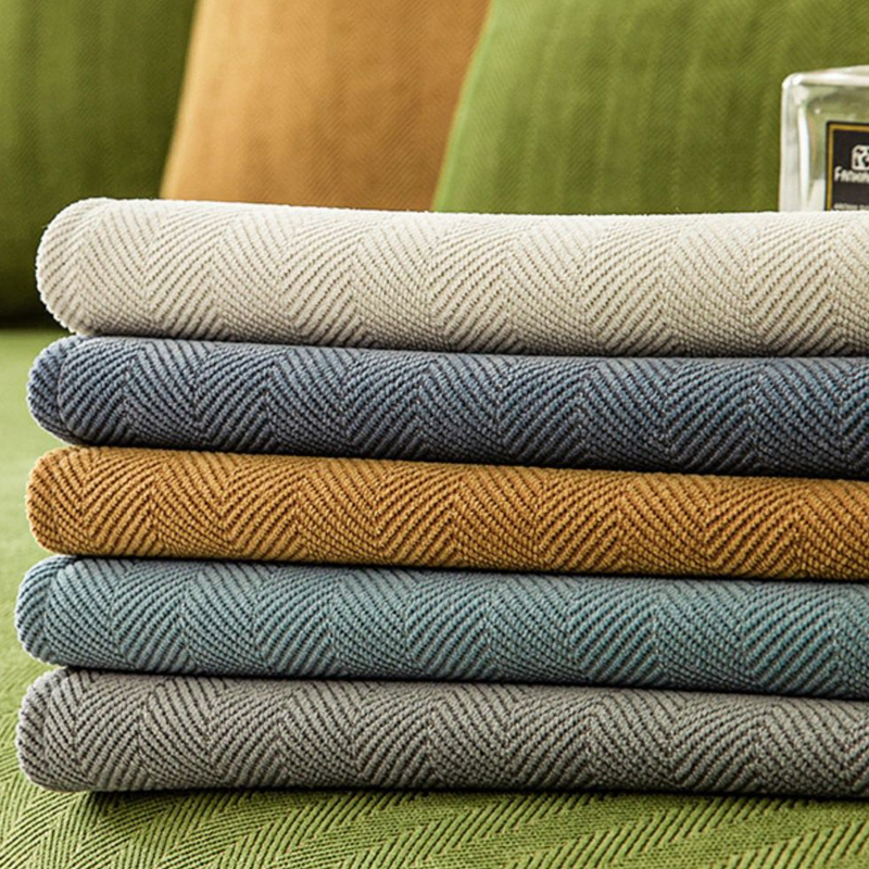 Herringbone Chenille Sofa Cover for Pet and Stain Protection