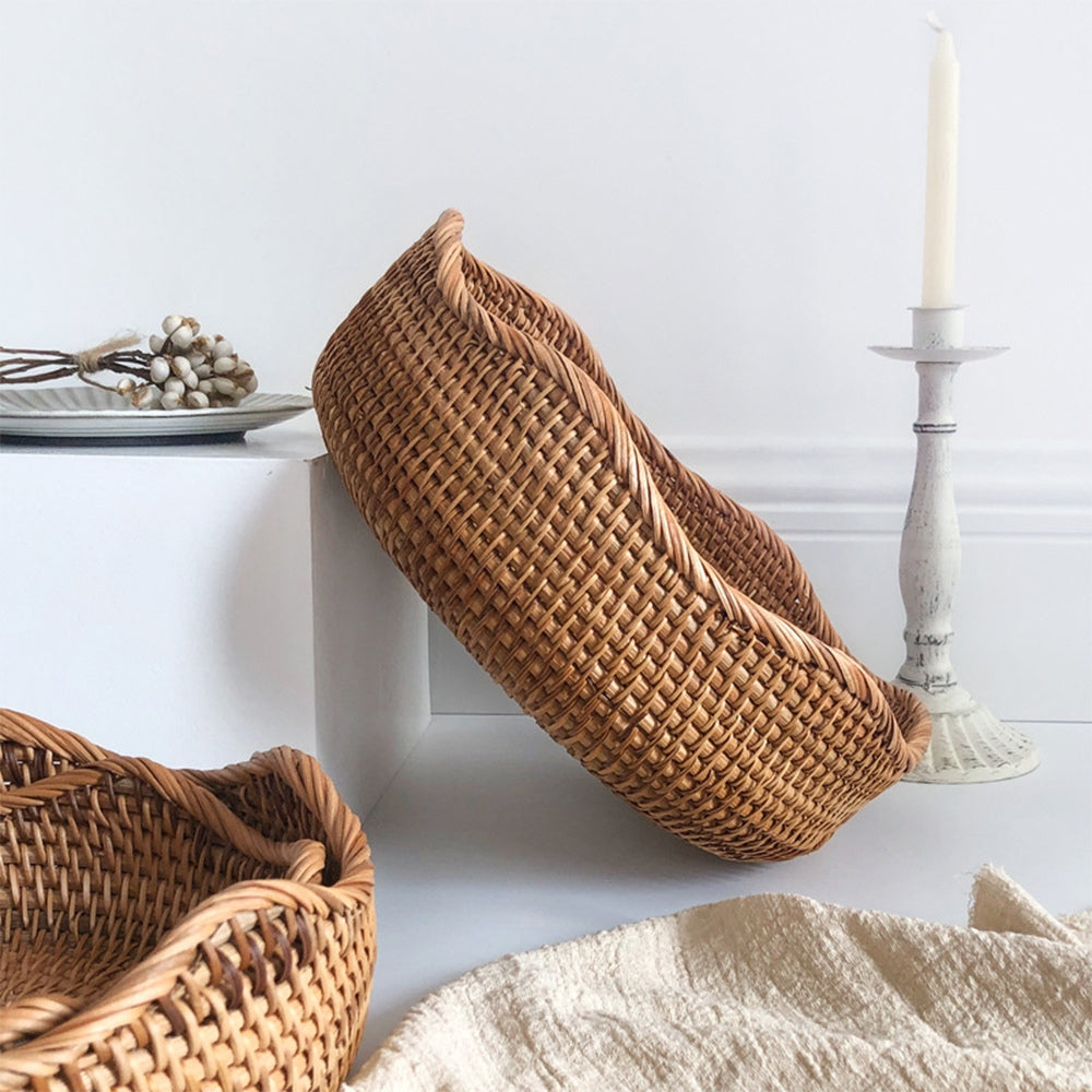 Handwoven Eco-Friendly Rattan Storage Basket