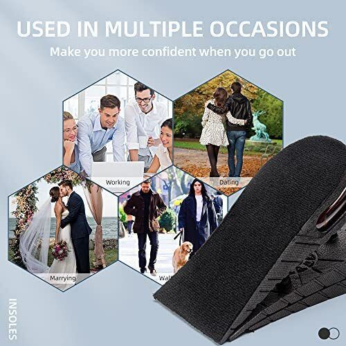 Adjustable Height Increase Insoles for Men and Women