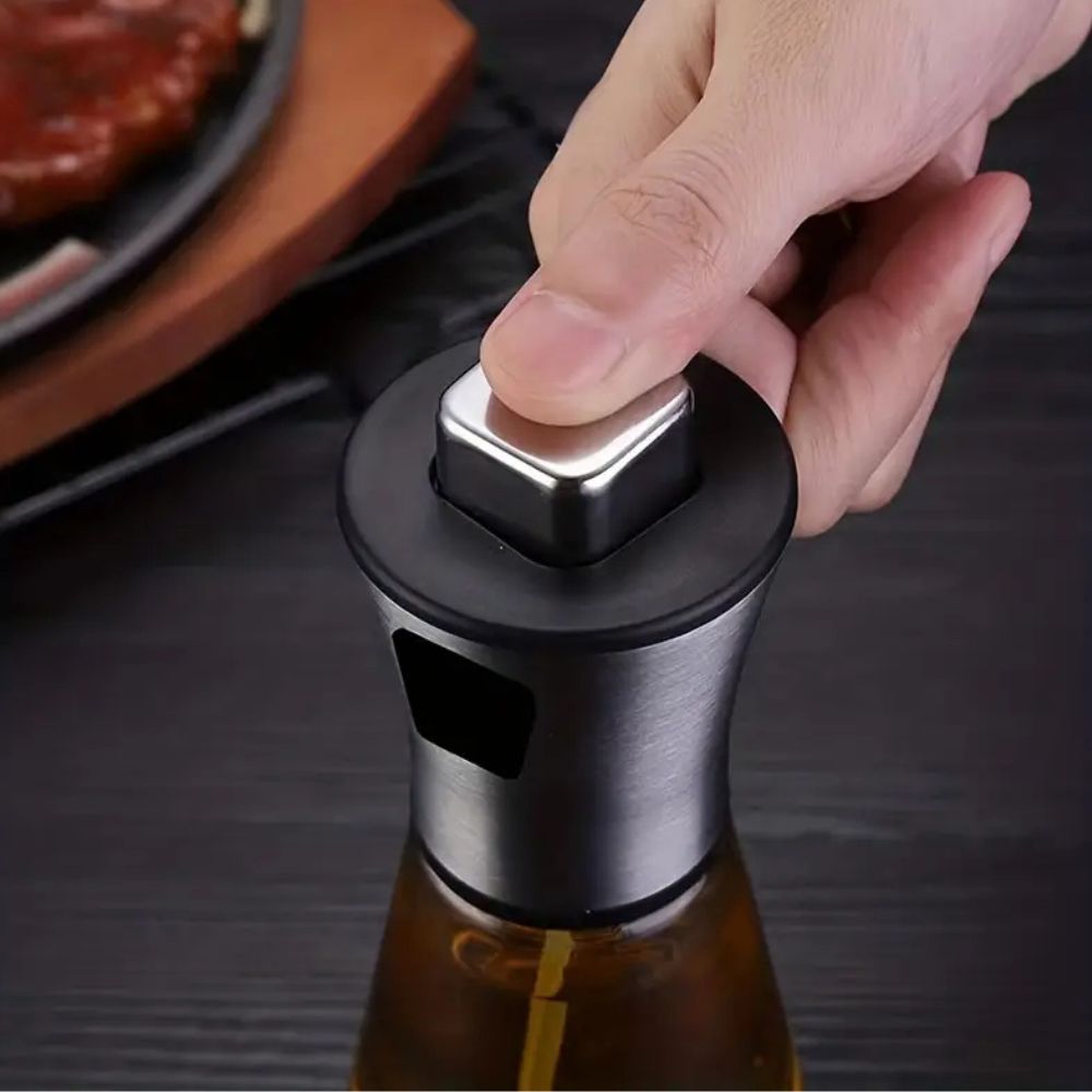 Stainless Steel Oil Spray Bottle with Fine Mist Nozzle