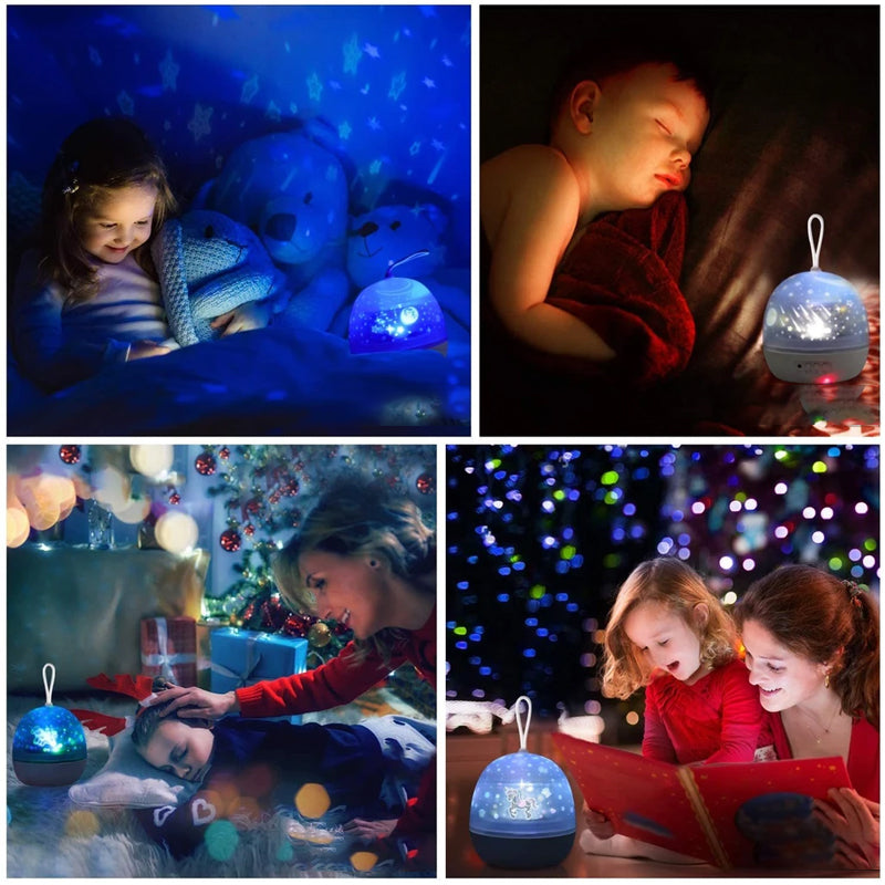 Star Projector Night Light with 6 Films and Music