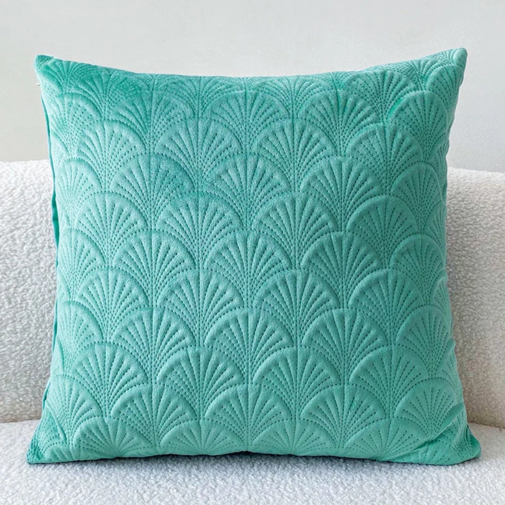 Coastal Velvet Scallop Cushion Cover