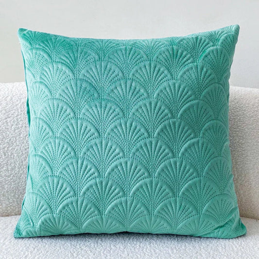 Coastal Velvet Scallop Cushion Cover