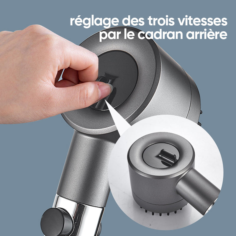 High-Pressure Multifunction Shower Head with Ionic Filter and Adjustable Holder