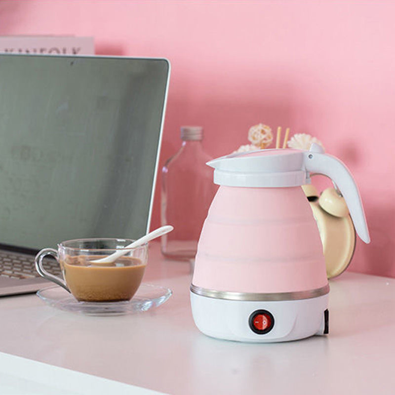 Portable Foldable Silicone Travel Kettle with Universal Plug
