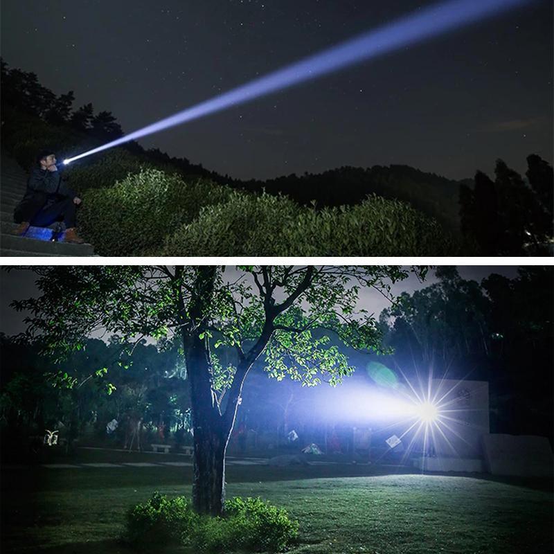 Rechargeable LED Tactical Flashlight 90000 Lumens Waterproof Aluminum Alloy