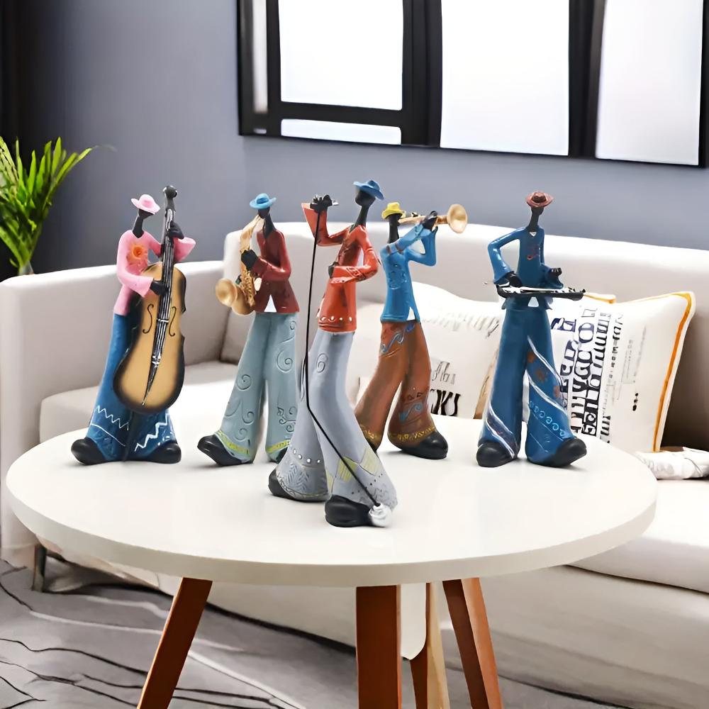 Abstract Jazz Band Resin Sculpture