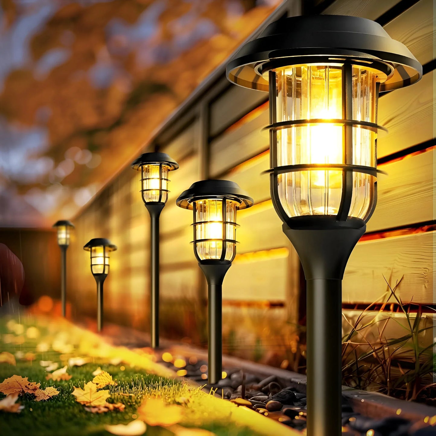 Solar-Powered Weatherproof Garden Lights Set