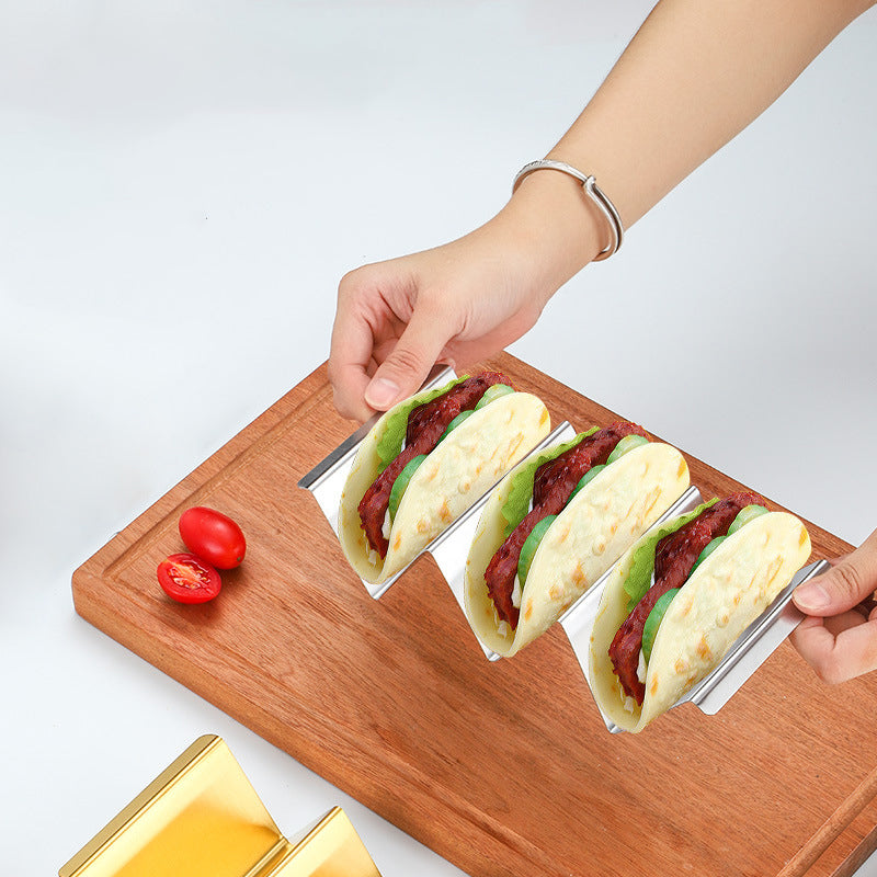 Stainless Steel Taco Holder Stand with Handle