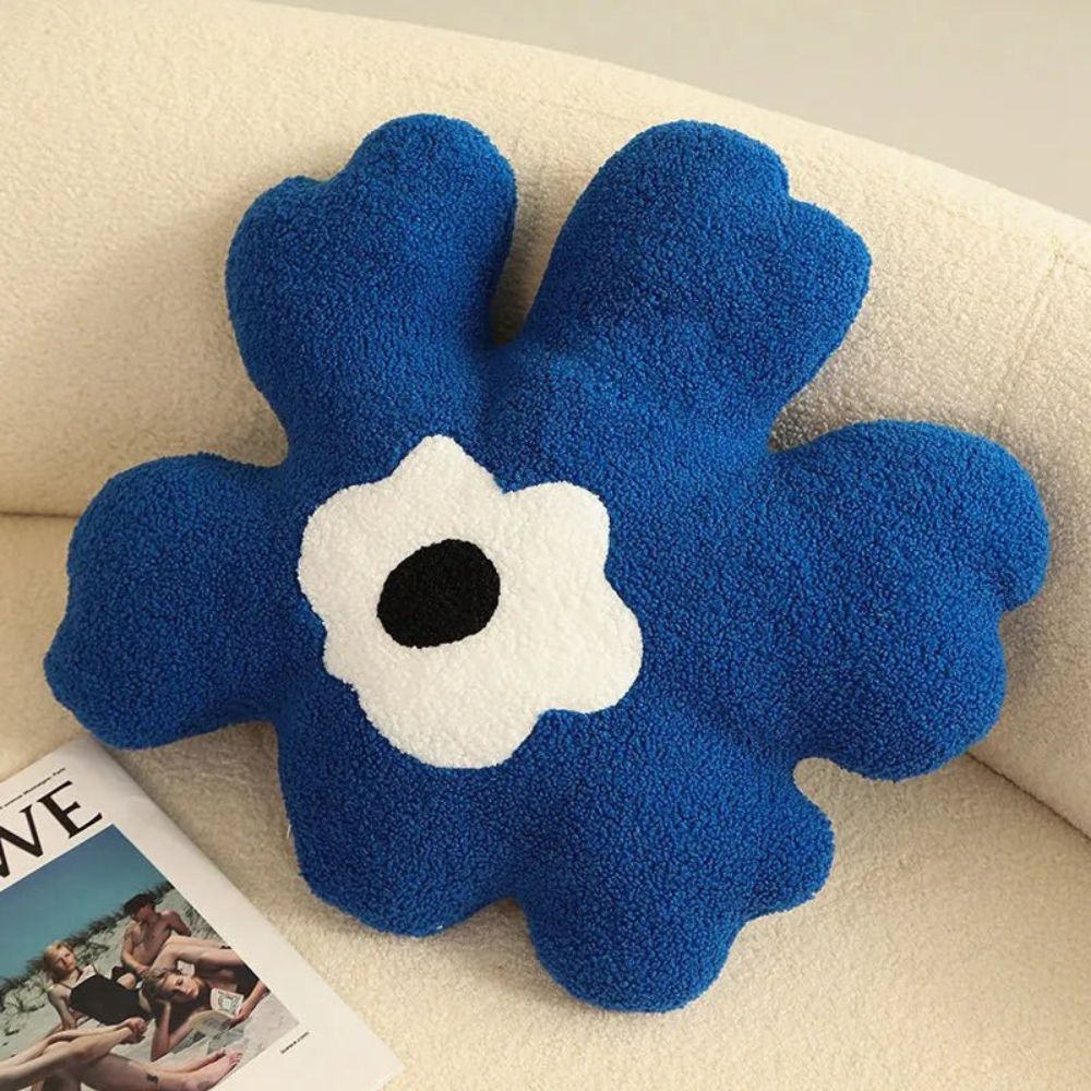 Cheerful Flower-Inspired Plush Cushion