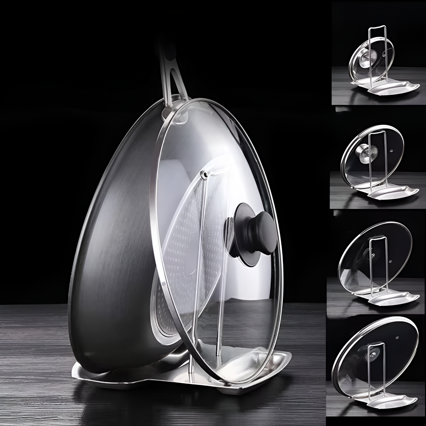 Stainless Steel Pot Lid Holder Rack