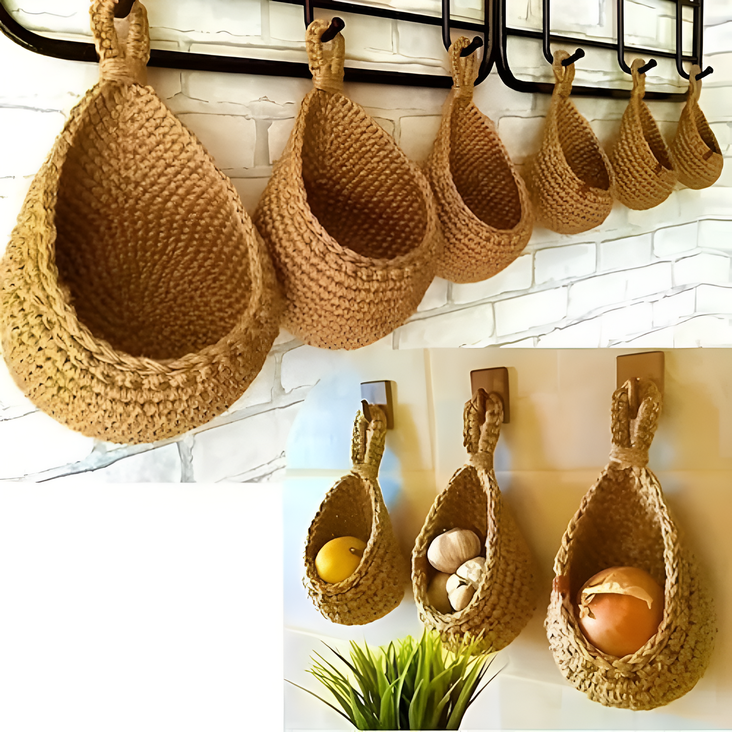 Handwoven Eco-Friendly Boho Hanging Basket