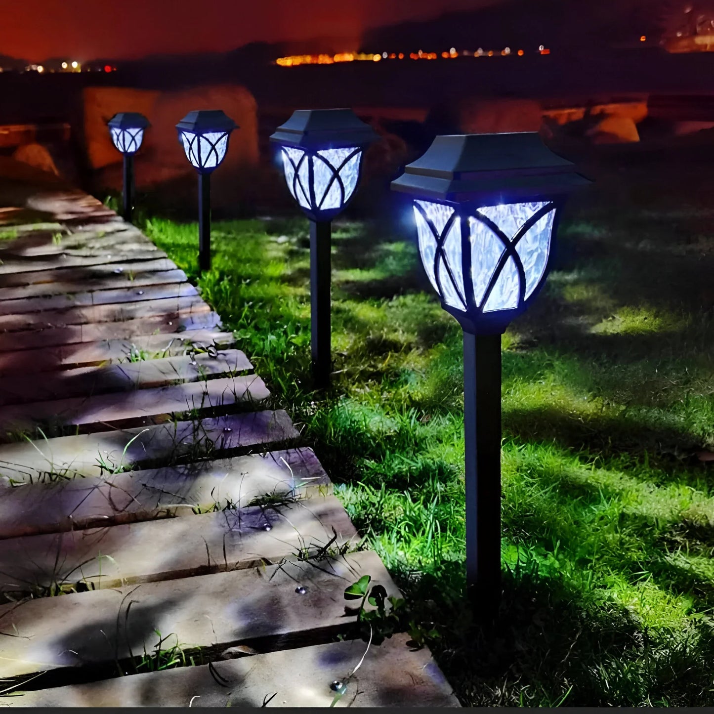 Solar Garden Light with Durable Weatherproof Design