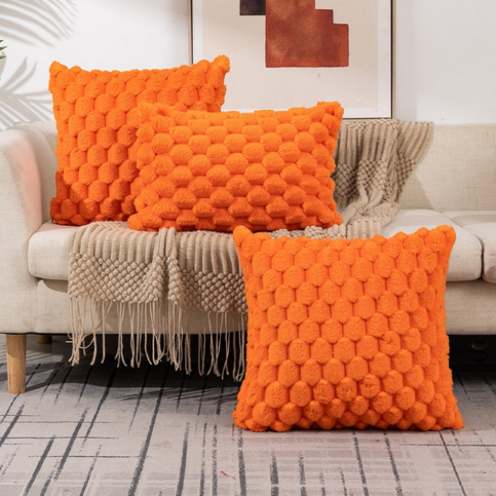 3D Plush Marshmallow Cushion Cover in Cream White