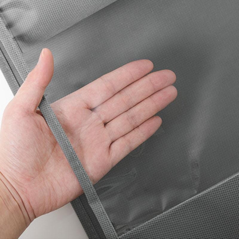Double-Sided Foldable Wardrobe Organizer with Transparent Pockets
