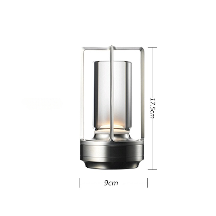 Cordless Dimmable Aluminum Table Lamp - Rechargeable Waterproof Desk Light