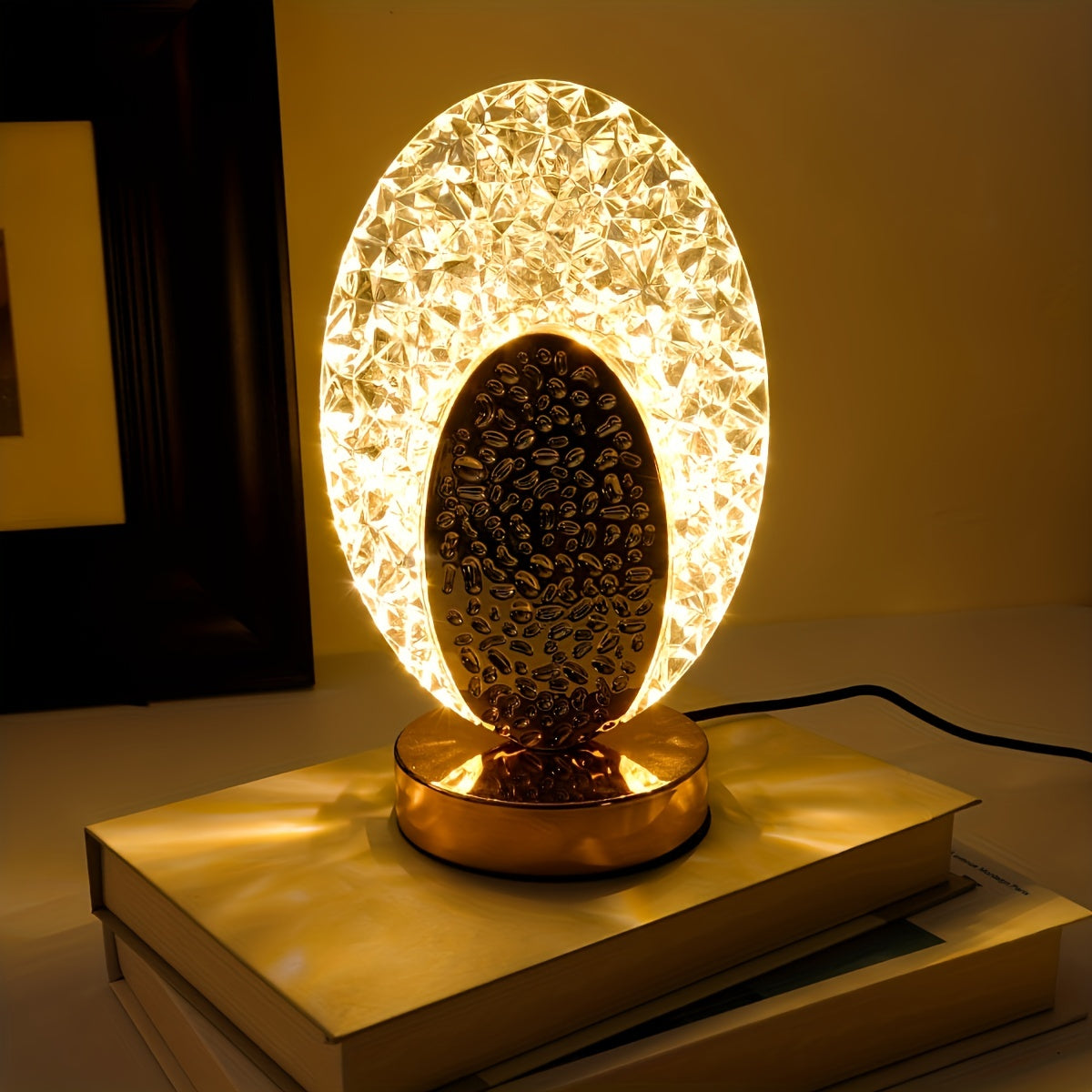 USB Rechargeable Dimmable Feather Table Lamp