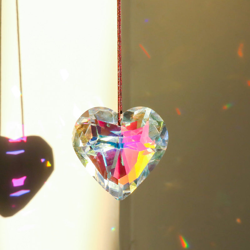 Heart-Shaped K9 Crystal Sun Catcher Prism