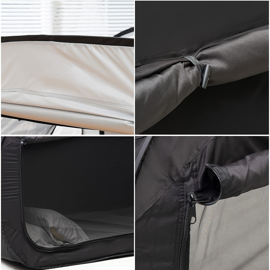 Foldable Tent Bed with Zipper Closure and Mesh Ventilation