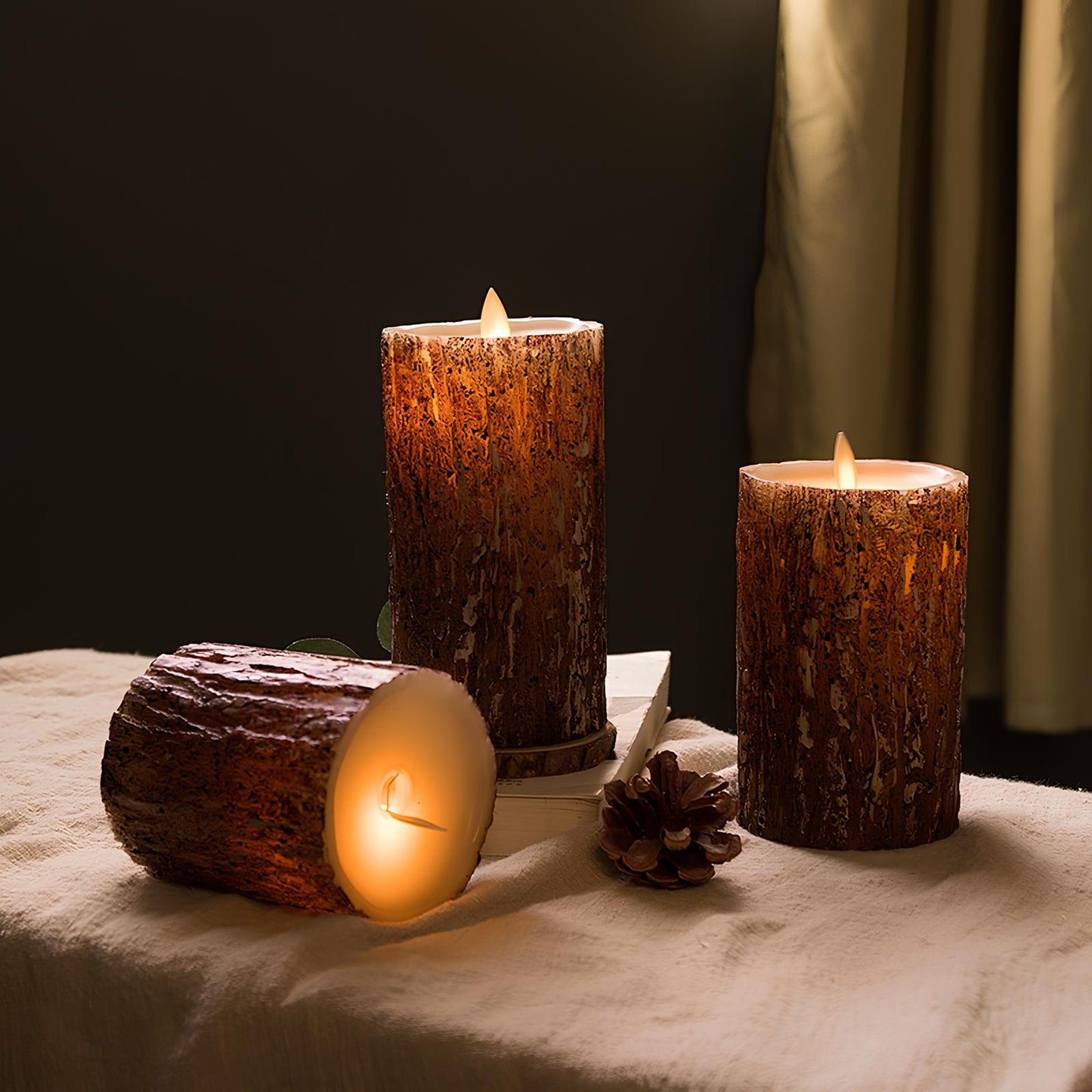 Flameless LED Bubble Block Candles
