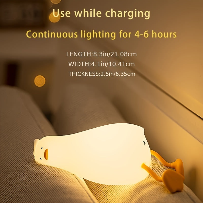 Rechargeable Dimmable Silicone Duck Night Light