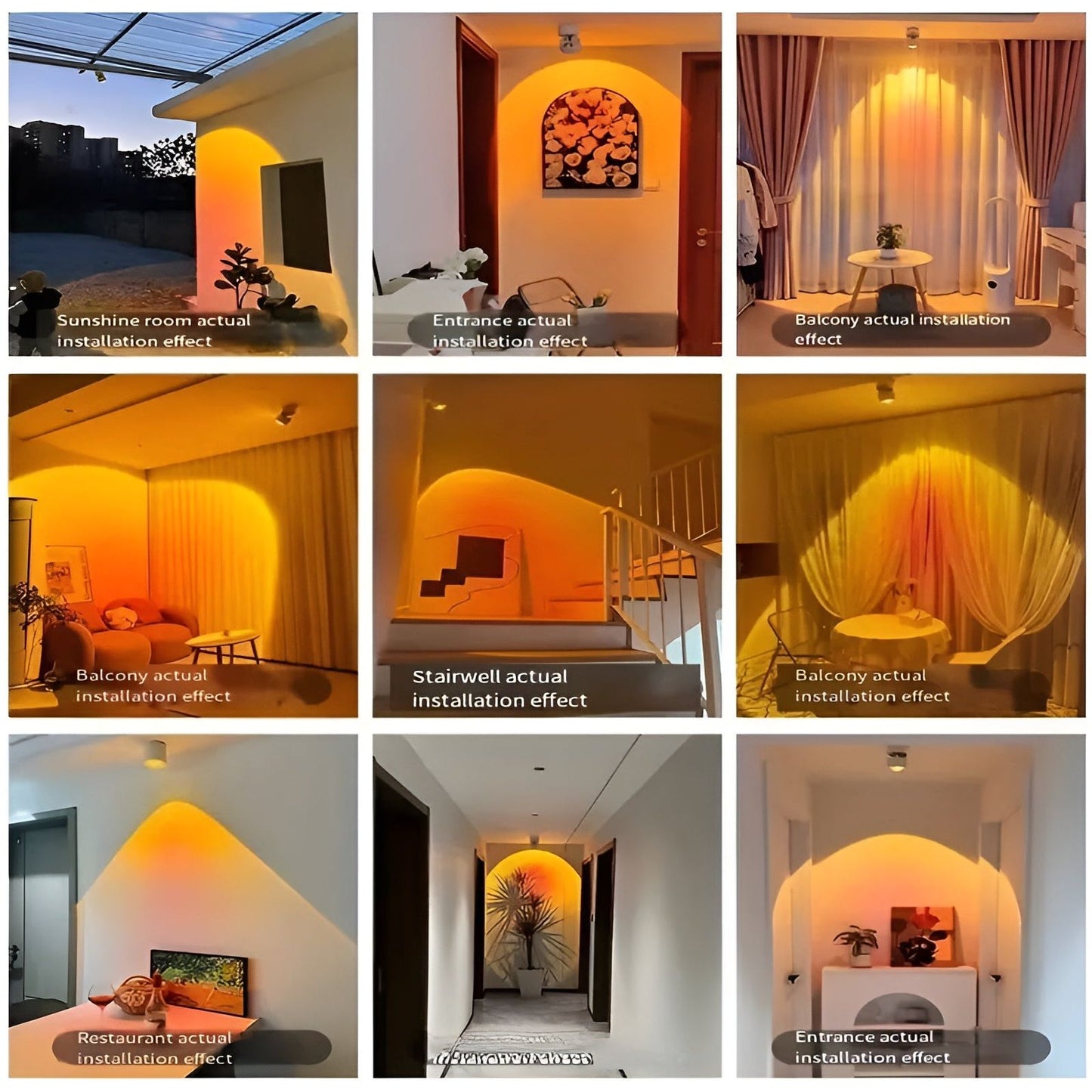 Modern Sunset LED Wall Lamp - White Metal, Energy Efficient