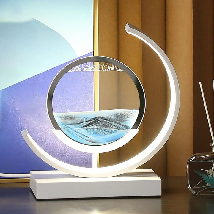 LED Table Lamp with Moving Sand Landscape