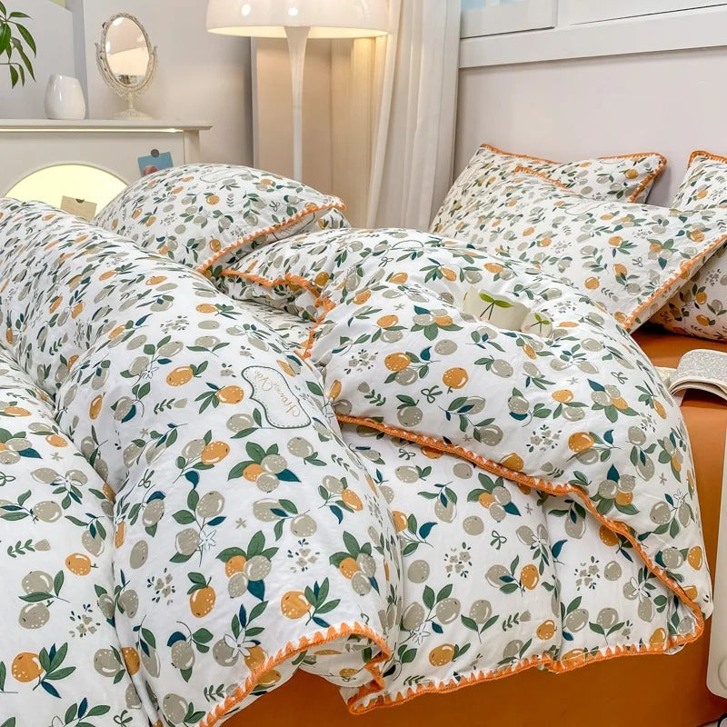 Floral Duvet Cover Bedding Set with Pillowcases